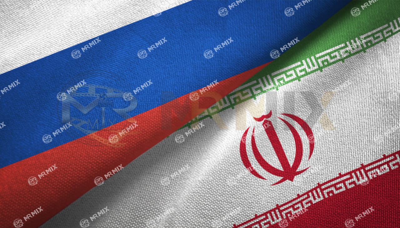 عکس استوک ایران و روسیه دو پرچم