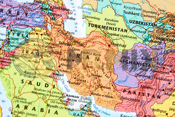 عکس استوک نقشه با تمرکز روی ایران