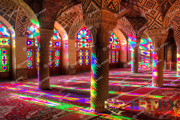 عکس استوک مسجد صورتی در شیراز، ایران