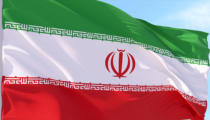 فوتیج پرچم ایران در باد