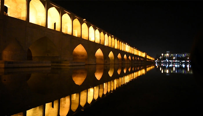 فوتیج سی و سه پل در اصفهان، ایران