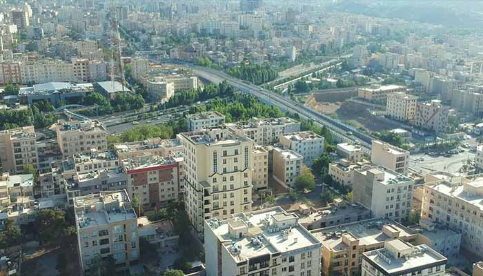 فوتیج هلی شات هوایی از شهر زیبای تهران، ایران