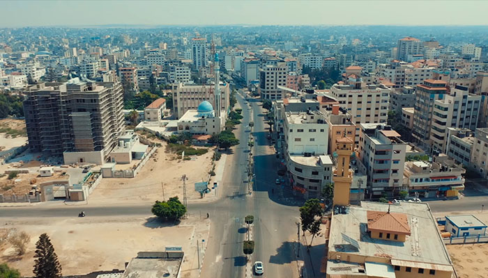 ویدیو فوتیج فیلم هوایی از غزه