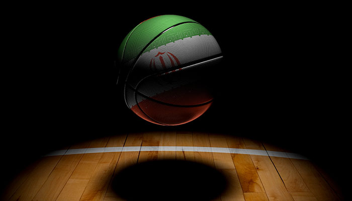 فوتیج پرش اسلوموشن توپ بسکتبال ایرانی