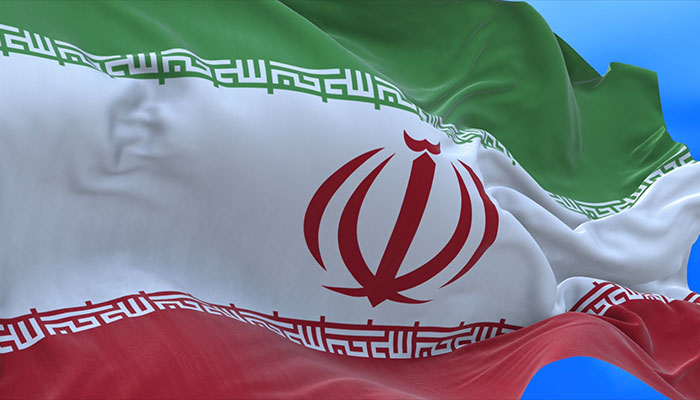ویدیو فوتیج پرچم ایران در باد