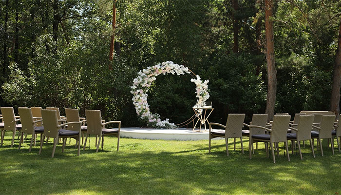 فوتیج طاق گل عروسی گرد برای مراسم