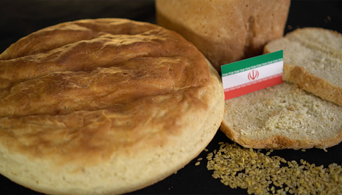 فوتیج نان با پرچم ایران استوک ویدیو
