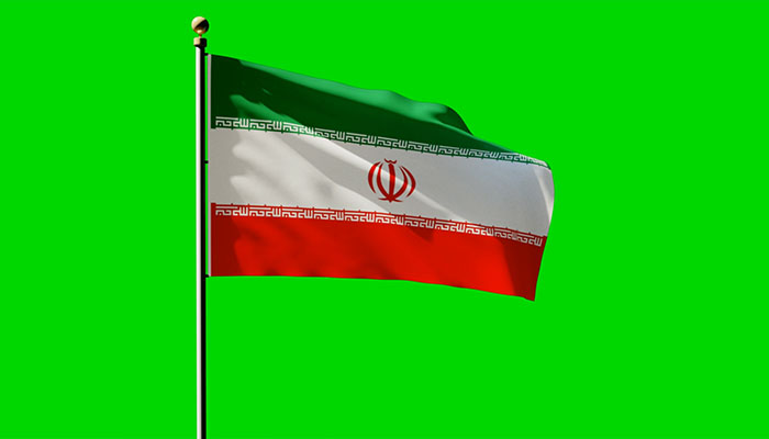 فوتیج پرده سبز کروماکی پرچم ایران