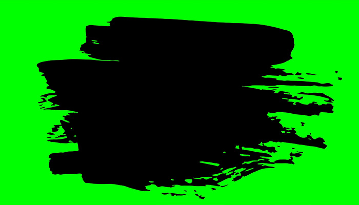 ویدیو فوتیج پرده سبز قلم مو متحرک سیاه