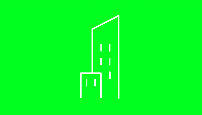 فوتیج پرده سبز نماد خطی ساختمان های متحرک