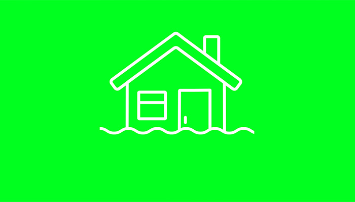فوتیج پرده سبز نماد خط سفید متحرک پوشش سیل و خانه