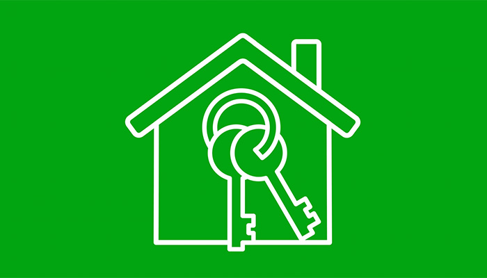 فوتیج پرده سبز انیمیشن کلید خانه مخصوص لوگو