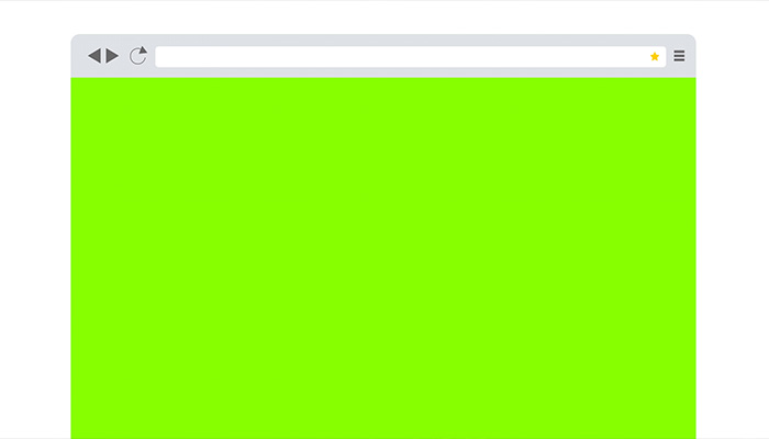 فوتیج پرده سبز پنجره مرورگر با صفحه سبز خالی