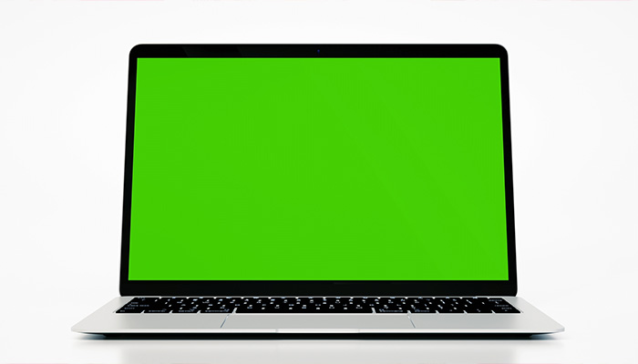 فوتیج  پرده سبز صفحه نمایش خالی لپ تاپ سبز برای تماشا