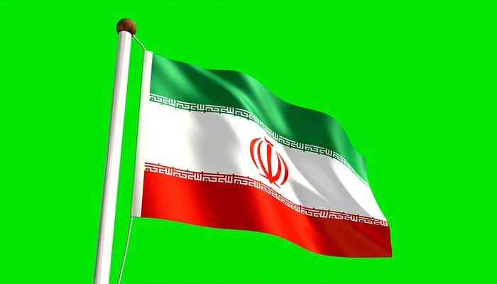 فوتیج پرده سبز فیلم سه بعدی پرچم ایران