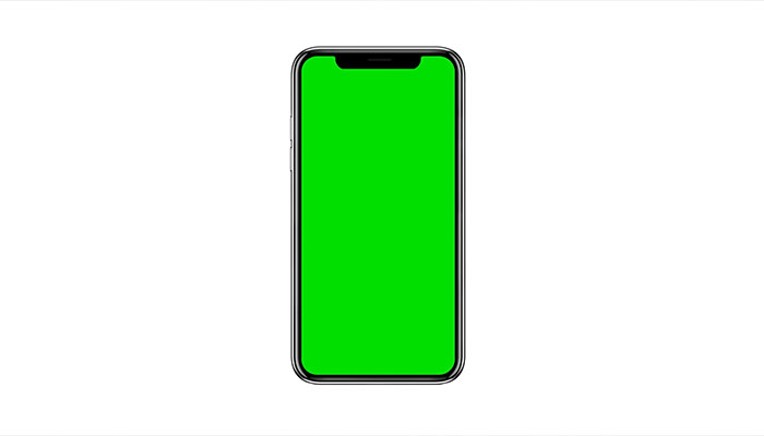 فوتیج تلفن هوشمند با صفحه نمایش سبز خالی