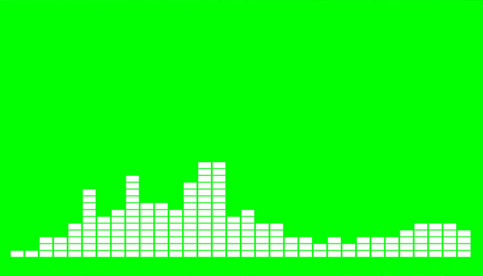 ویدیو فوتیج پرده سبز گرافیک متحرک خطوط صوتی