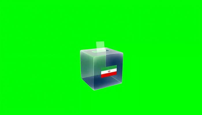 فوتیج پرده سبز صندوق رای شیشه ای انتخابات