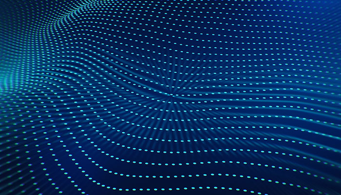 فوتیج بک گراند موج انتزاعی با نور LED آبی