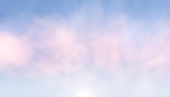 فوتیج پس‌زمینه حرکت ابرهای سفید در آسمان عاشقانه بنفش