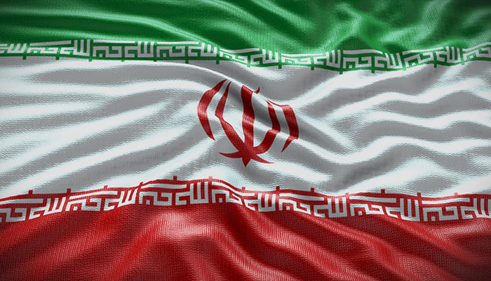 فوتیج پس زمینه تکان دادن پرچم کشور ایران