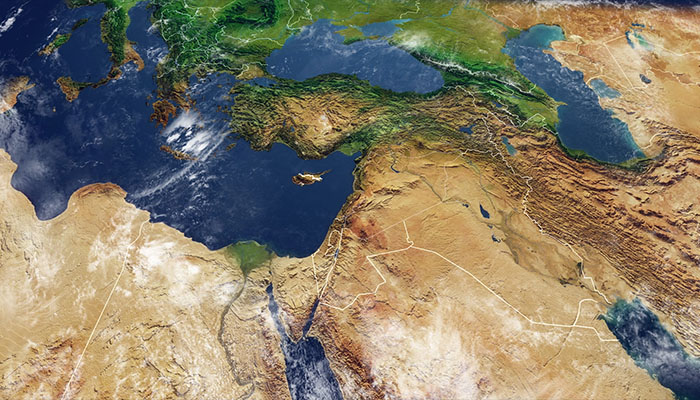 فوتیج نقشه خاورمیانه، شبه جزیره عربستان