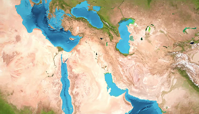 فوتیج بزرگنمایی زمین در نقشه - بغداد 