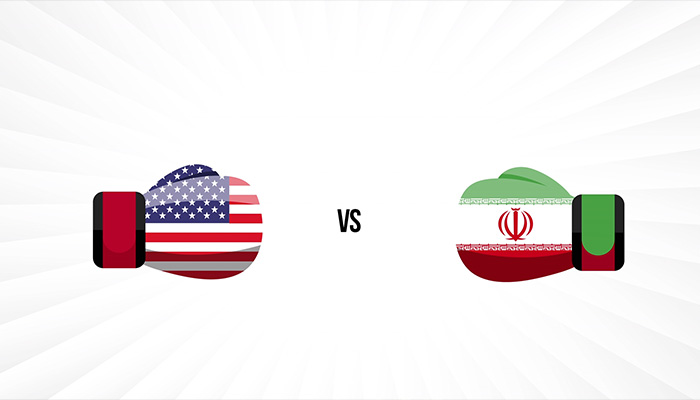 ویدیو فوتیج موشن گرافیک آمریکا مقابل ایران 