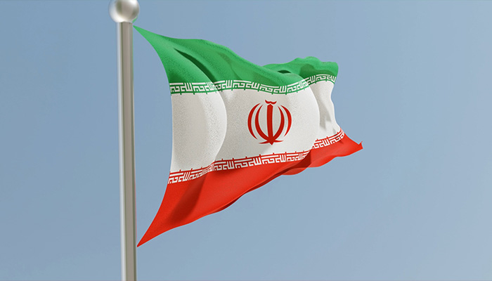 فوتیج پرچم ایران روی میله موشن گرافیک