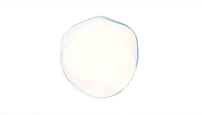 فوتیج موشن گرافیک حباب صابون واقع گرایانه به سبک سه بعدی زیبا