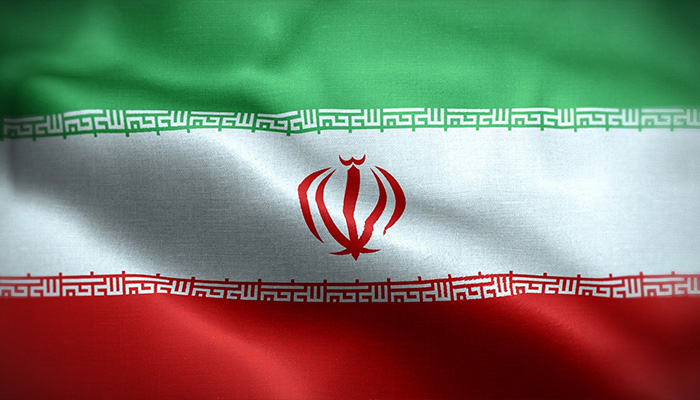 فوتیج پویانمایی پرچم ایران با بافت