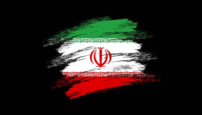 فوتیج براش رنگ 4K پرچم ایران . تکان دادن بنر ایرانی براش