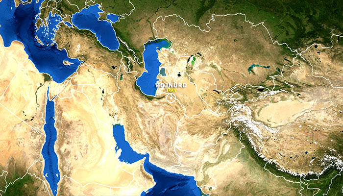 ویدیو فوتیج زوم زمین در نقشه – ایران بجنورد