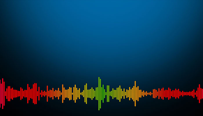 فوتیج اکولایزر خطی پس‌زمینه شکل موج صوتی