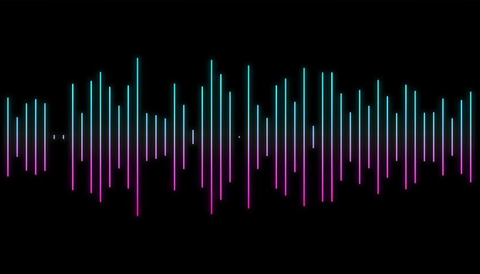 ویدیو فوتیج اکولایزر دیجیتال امواج صوتی