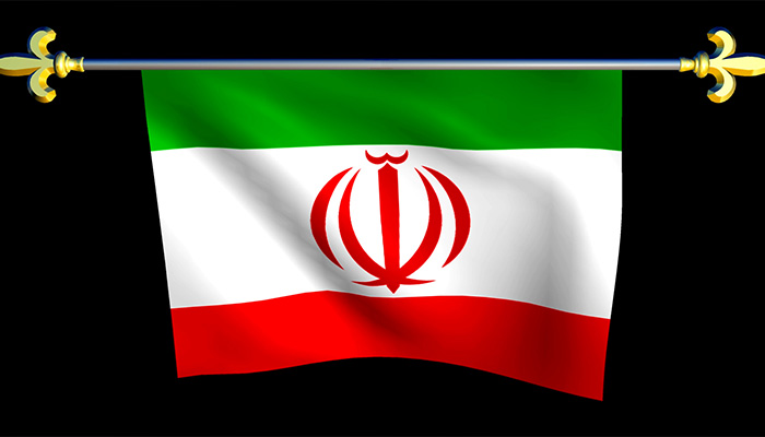 فوتیج پرچم ایران متحرک