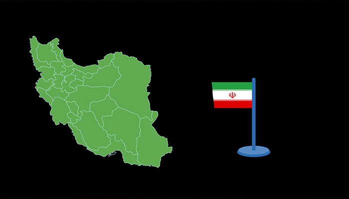 موشن گرافیک پرچم ایران و انیمیشن شکل نقشه