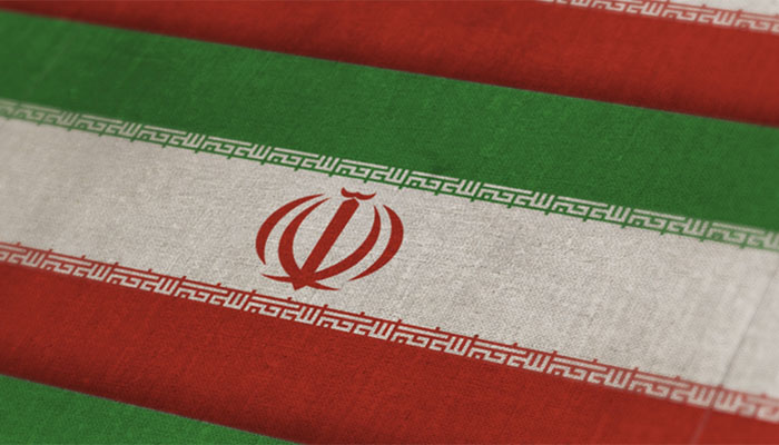 فوتیج  انیمیشن پرچم ملی ایران الگوی پارچه‌ای با جزئیات بالا