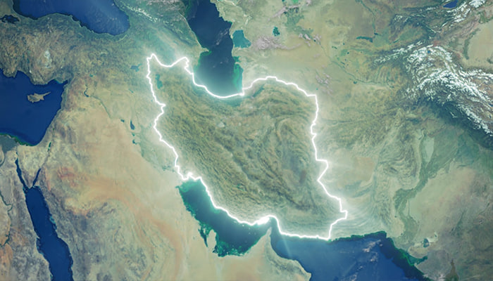 فوتیج مدار واقعی زمین و بزرگنمایی مرزهای درخشان ایران