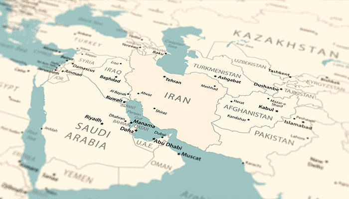 فوتیج نقشه ایران در جهان چرخش صاف نقشه