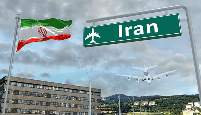 فوتیج نزدیک شدن هواپیما به فرودگاه ایران