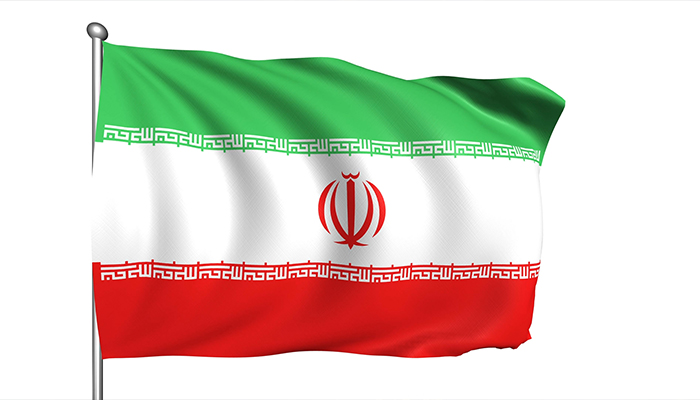 فوتیج پرچم ایران با ساختار پارچه ای