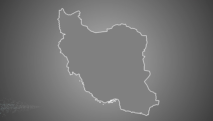 فوتیج آماده : زمین با مرزهای ایران و پایتخت تهران